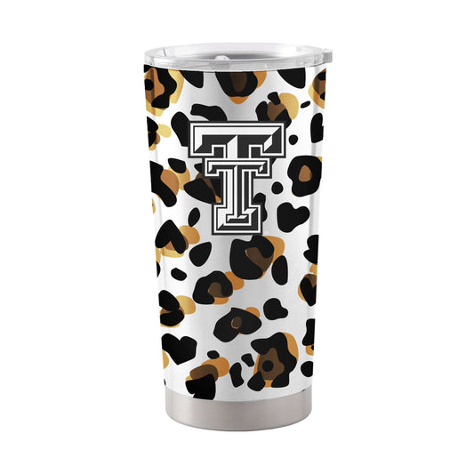 Texas Tech 20oz Neutral Leopard Stainless Steel Tumbler - Logo Brands - Flyclothing LLC