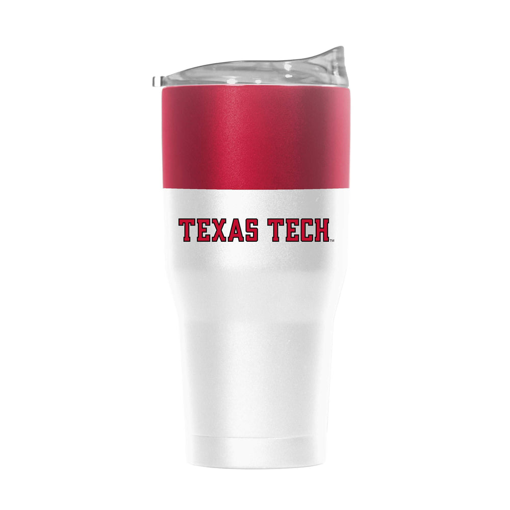 TX Tech 30oz Colorblock White Powder Coat Tumbler - Logo Brands - Flyclothing LLC
