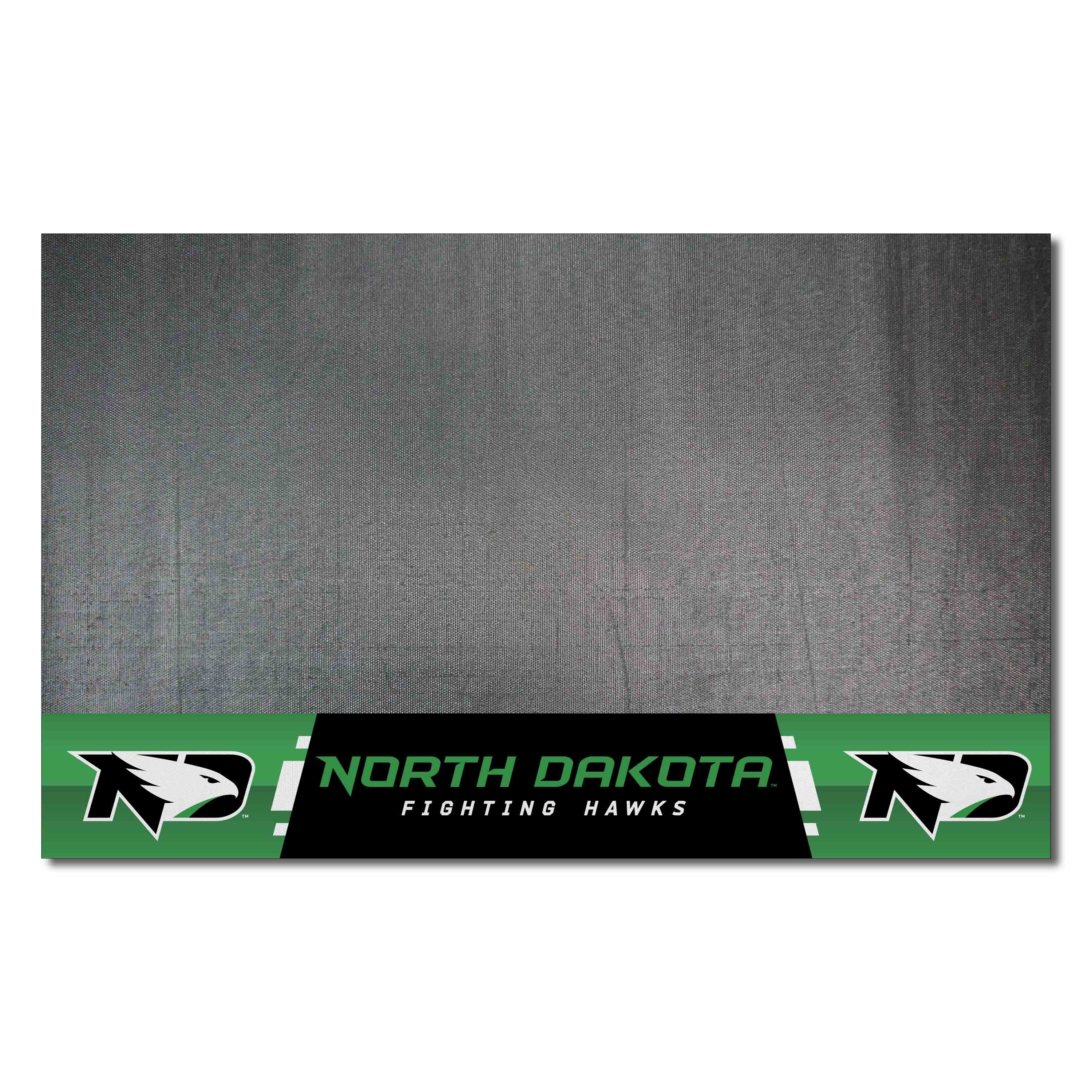 North Dakota Fighting Hawks Vinyl Grill Mat - 26in. x 42in. - North Dakota