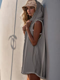Half Zipped Hooded Sleeveless Romper - Trendsi - Flyclothing LLC