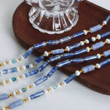 Freshwater Pearl Titanium Steel Geometric Bead Necklace - Trendsi - Flyclothing LLC