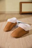 Faux Fur Round Toe Platform Slippers - Trendsi - Flyclothing LLC