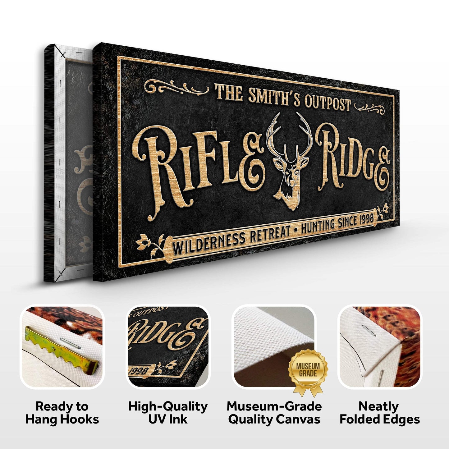 Personalized Rifle Ridge Family Sign - Tailored Canvases - Flyclothing LLC