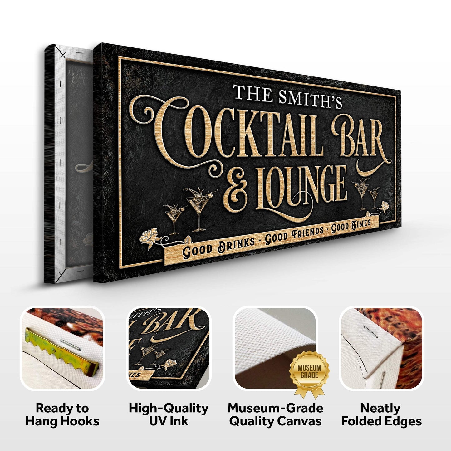 Cocktail Bar And Lounge Sign - Tailored Canvases - Flyclothing LLC