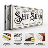 Personalized She Shed Sign IV - Tailored Canvases - Flyclothing LLC