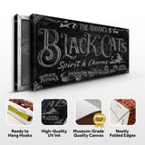 Black Cat’s Spirits & Charms Bar Halloween Sign II - Tailored Canvases - Flyclothing LLC