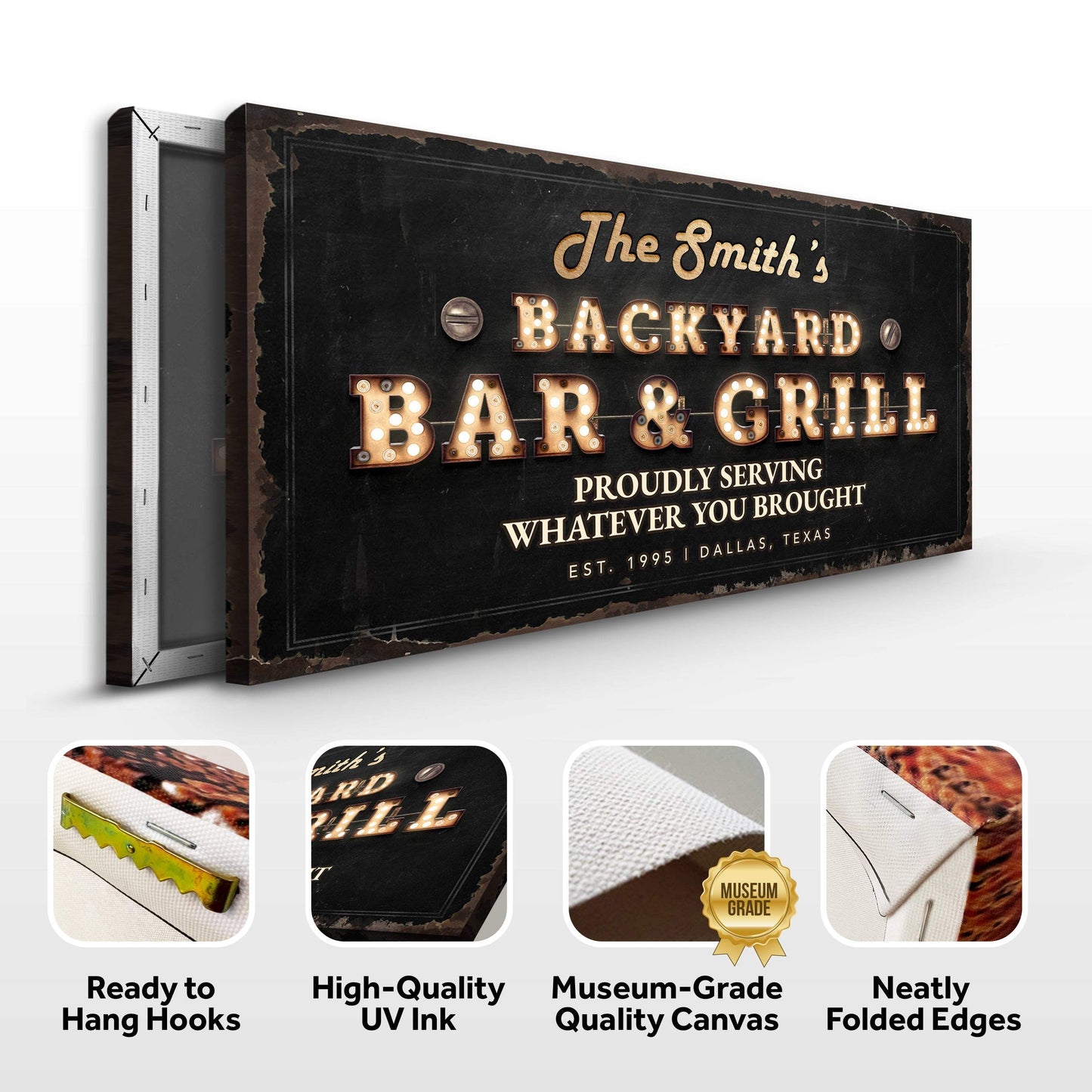 Backyard Bar & Grill Sign XVIII - Tailored Canvases - Flyclothing LLC