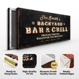 Backyard Bar & Grill Sign XVIII - Tailored Canvases - Flyclothing LLC