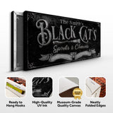 Black Cat’s Spirits & Charms Bar Halloween Sign III - Tailored Canvases - Flyclothing LLC