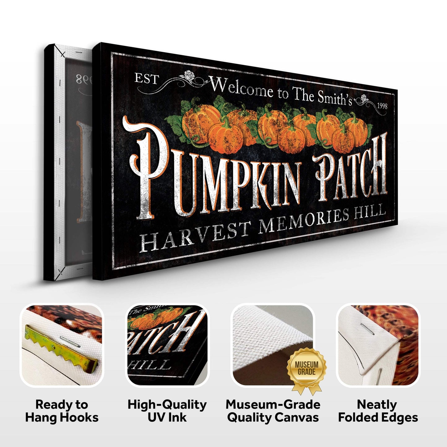 Personalized Pumpkin Patch Sign IX - Tailored Canvases - Flyclothing LLC