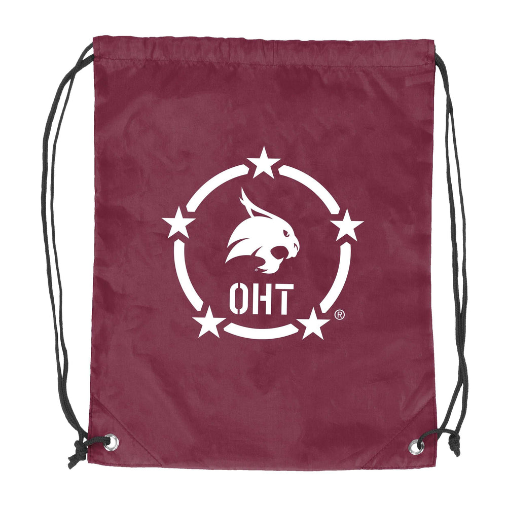 Texas State University Maroon Cruise Backsack f/ OHT Cobrand - Logo Brands - Flyclothing LLC