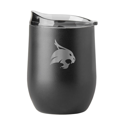 TX State GunMetal 16oz Black Powder Curved Beverage - Logo Brands - Flyclothing LLC