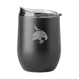 TX State GunMetal 16oz Black Powder Curved Beverage