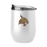 TX State 16oz Swagger White Powder Coat Curved Beverage