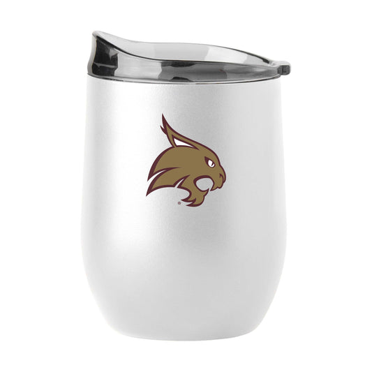 TX State 16oz Swagger White Powder Coat Curved Beverage - Logo Brands - Flyclothing LLC