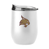 TX State 16oz Swagger White Powder Coat Curved Beverage