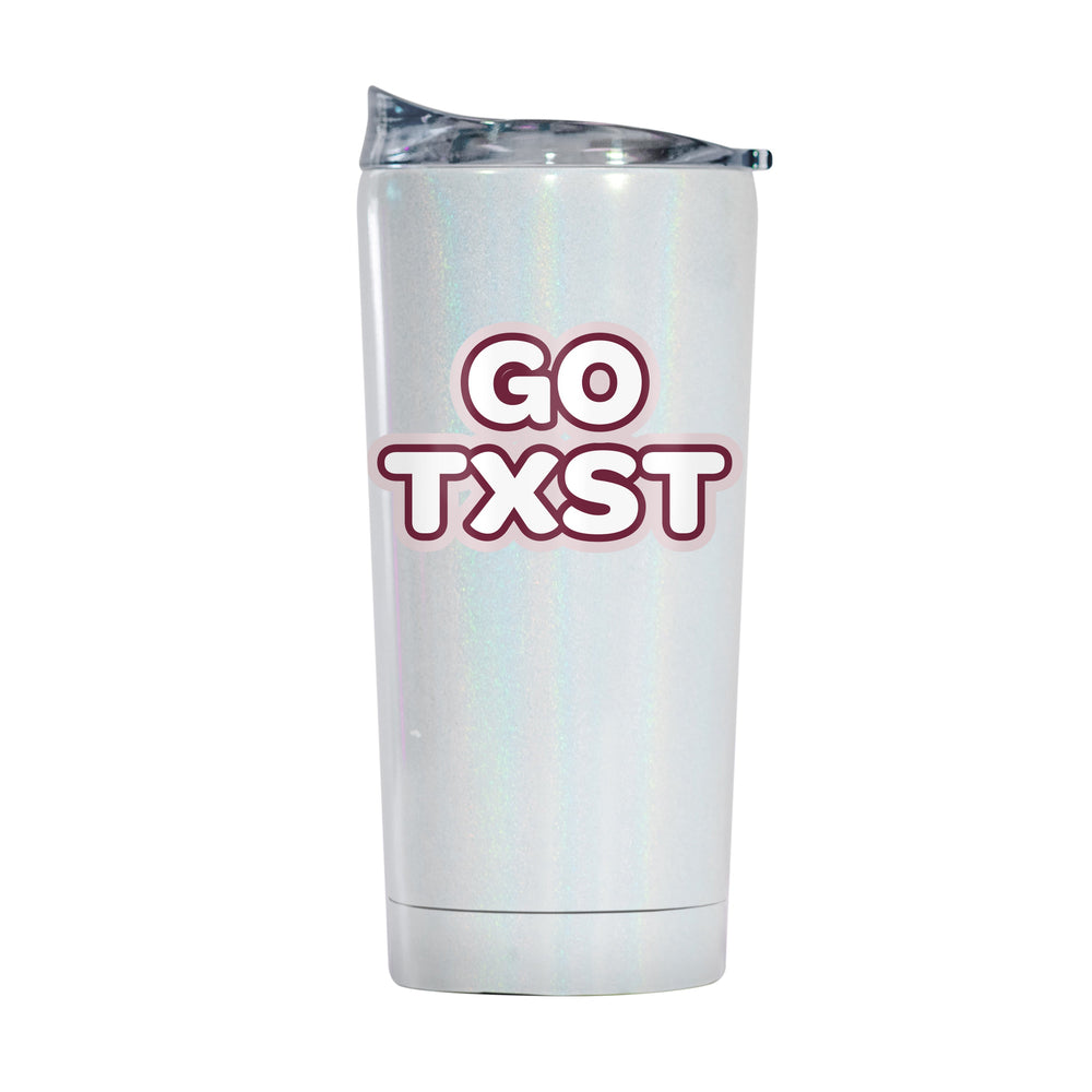 Texas State 20oz Bubble Iridescent Tumbler