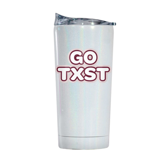 Texas State 20oz Bubble Iridescent Tumbler - Logo Brands - Flyclothing LLC