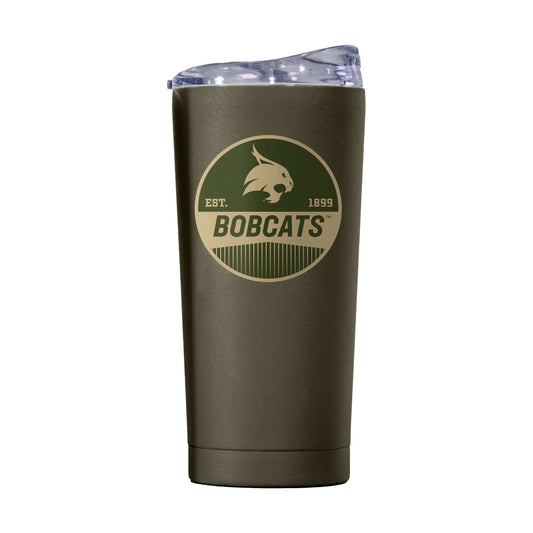 Texas State 20oz Olive Badge Powder Coat Tumbler - Logo Brands - Flyclothing LLC