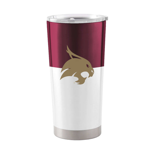 TX State Colorblock 20oz Stainless Tumbler - Logo Brands - Flyclothing LLC