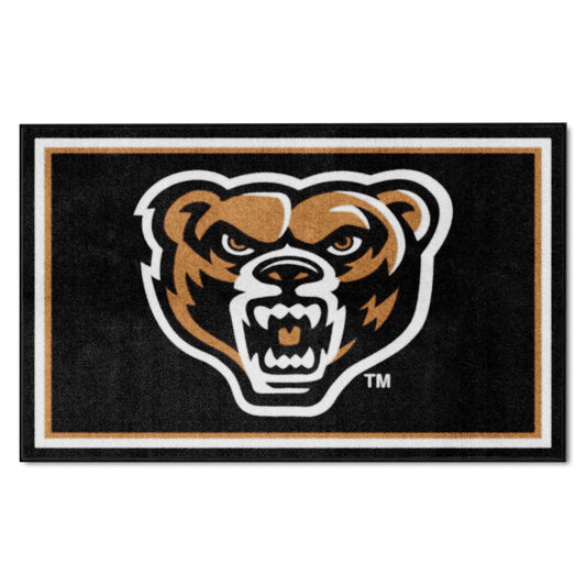 Oakland Golden Grizzlies 4ft. x 6ft. Plush Area Rug - Oakland