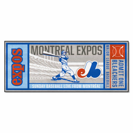 Montreal Expos Ticket Runner Rug - 30in. x 72in. - Montreal Expos