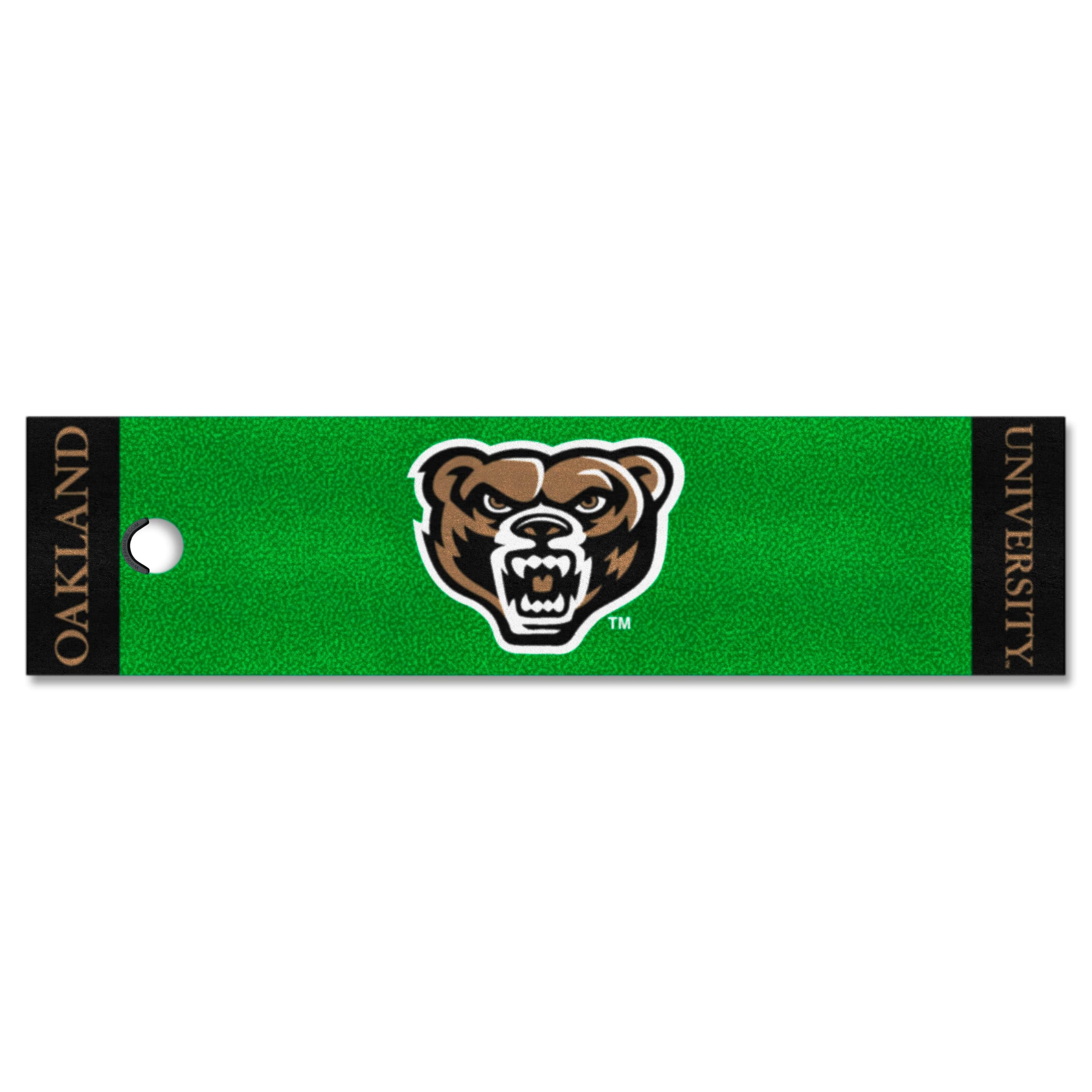 Oakland Golden Grizzlies Putting Green Mat - 1.5ft. x 6ft. - Oakland