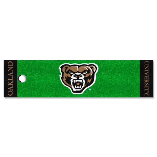 Oakland Golden Grizzlies Putting Green Mat - 1.5ft. x 6ft. - Oakland