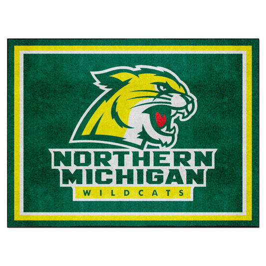 Northern Michigan Wildcats 8ft. x 10 ft. Plush Area Rug - Northern Michigan