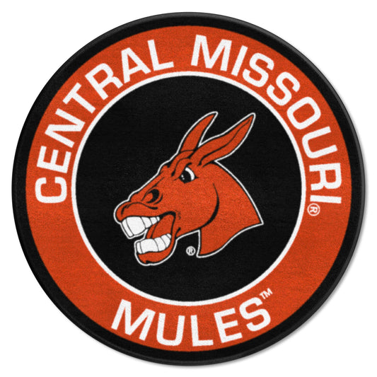 Central Missouri Mules Roundel Rug - 27in. Diameter - Central Missouri