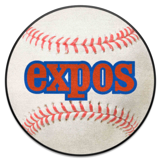 Montreal Expos Baseball Rug - 27in. Diameter - Montreal Expos