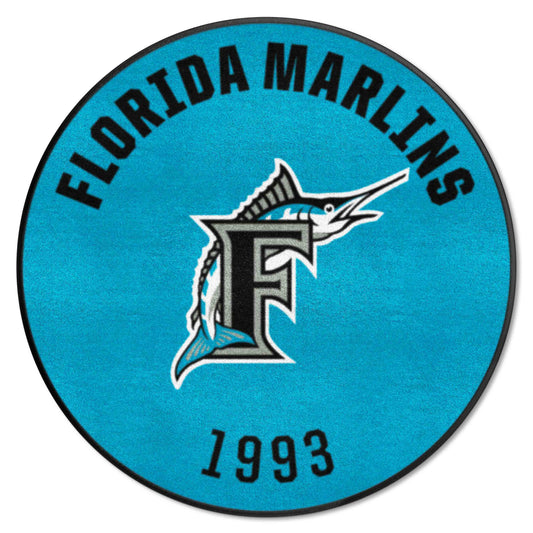 Florida Marlins Roundel Rug - 27in. Diameter - Florida Marlins