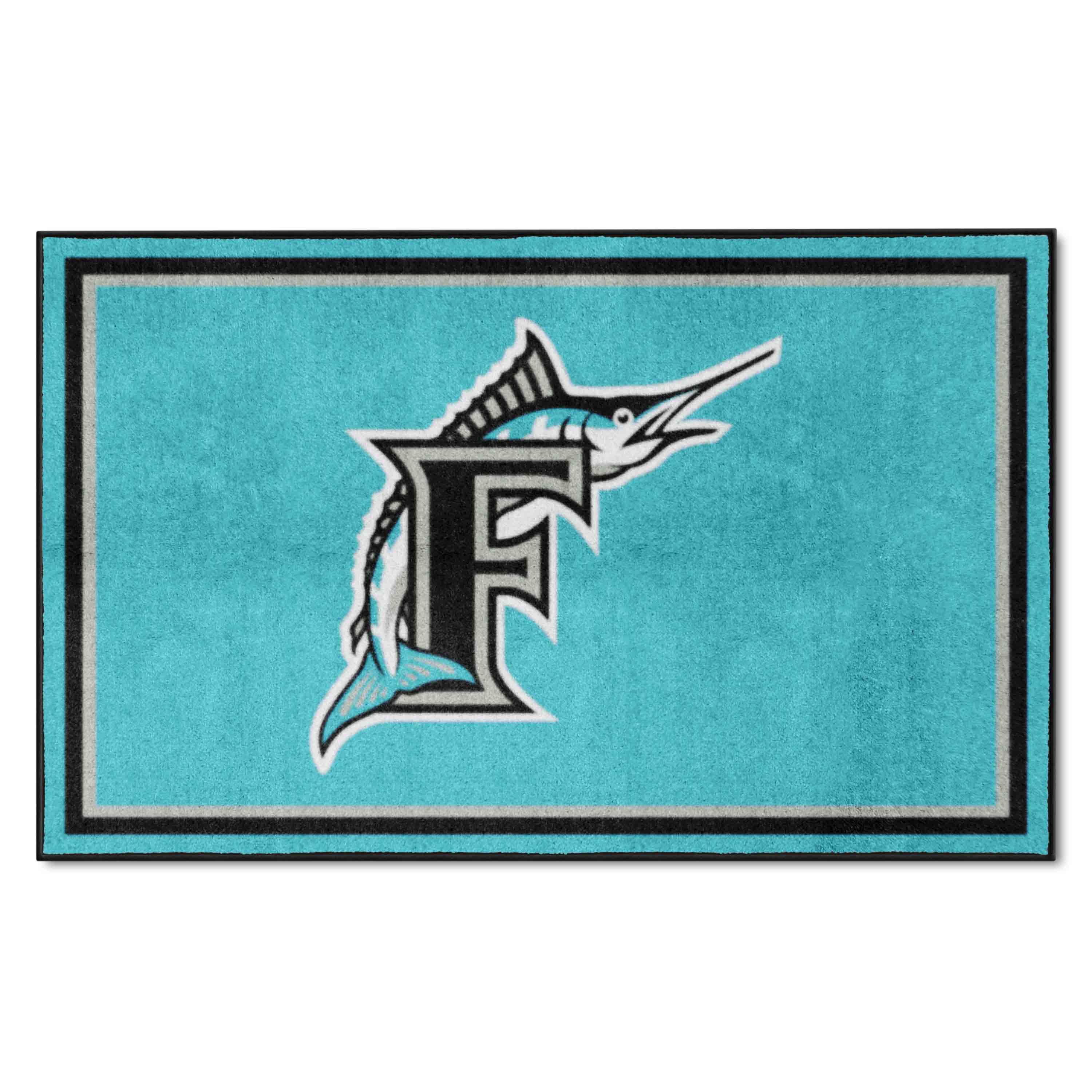 Florida Marlins 4ft. x 6ft. Plush Area Rug - Florida Marlins