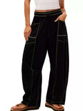 Drawstring Wide Leg Pants - Trendsi - Flyclothing LLC