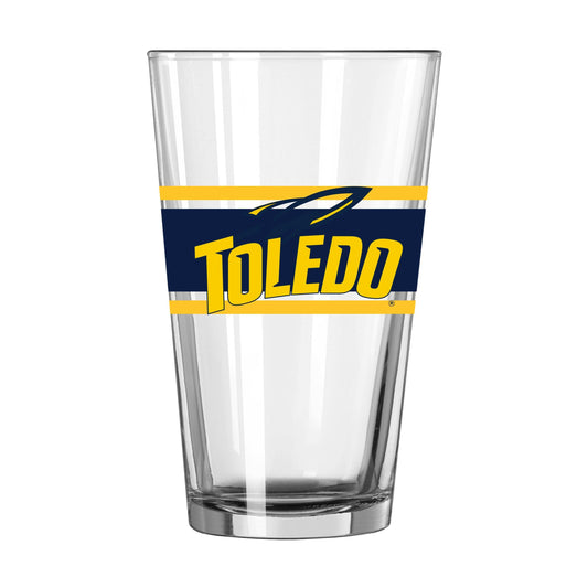 Toledo 16oz Stripe Pint Glass - Logo Brands - Flyclothing LLC