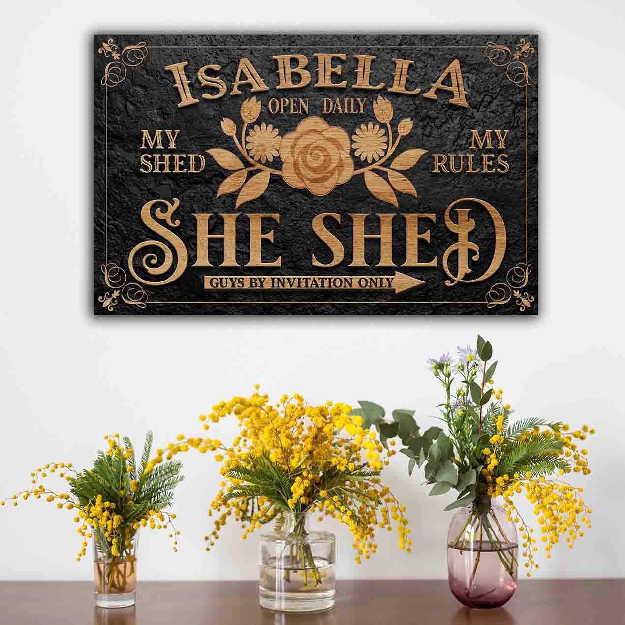 Personalized She Shed Sign V - Tailored Canvases - Flyclothing LLC