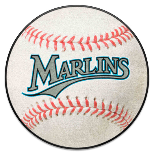 Florida Marlins Baseball Rug - 27in. Diameter - Florida Marlins