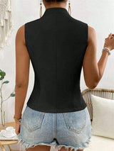 Button Down Vest Coat - Trendsi - Flyclothing LLC