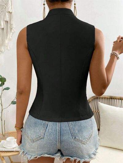 Button Down Vest Coat - Trendsi - Flyclothing LLC