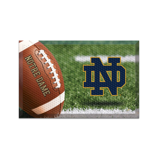 Notre Dame Fighting Irish Rubber Scraper Door Mat - ND Primary Logo - Notre Dame