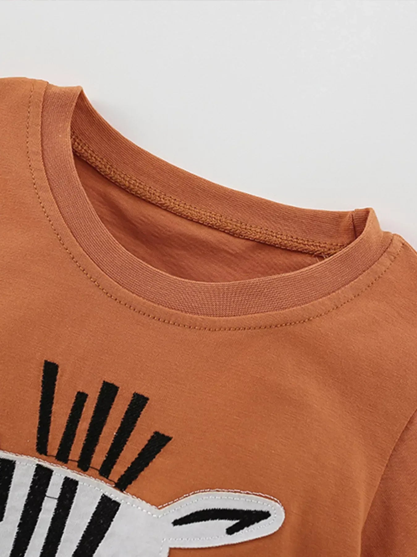 Children's Zebra Face Tee and Shorts Set - Trendsi - Flyclothing LLC