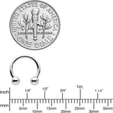 16G 5/16 Stainless Steel Horseshoe Circular Barbell
