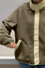 Double Take Snap Down Raglan Sleeve Jacket with Pockets - Trendsi - Flyclothing LLC