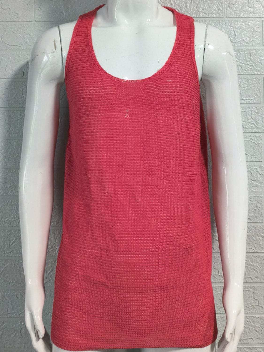 Men's Plus Size Scoop Neck Knit Tank - Trendsi - Flyclothing LLC