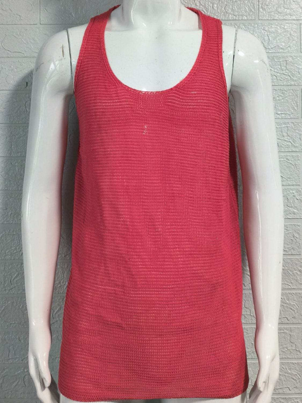 Men's Plus Size Scoop Neck Knit Tank - Trendsi - Flyclothing LLC