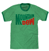 Vintage Mt Dew Ringer T-Shirt - Green
