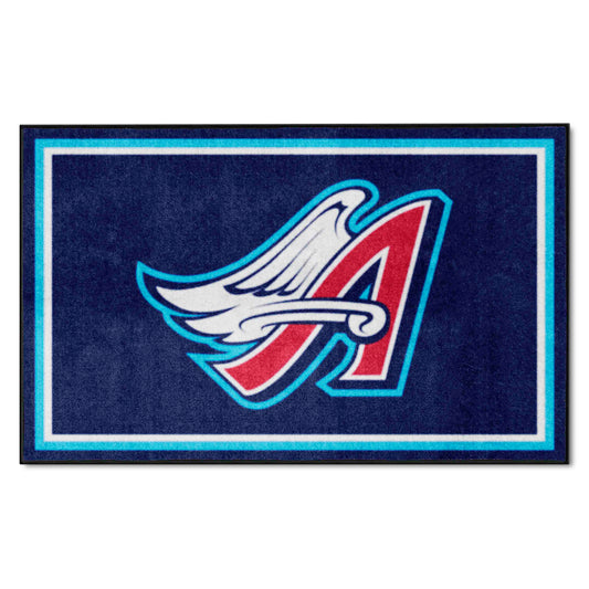Anaheim Angels 4ft. x 6ft. Plush Area Rug 1997 Retro Logo - Anaheim Angels