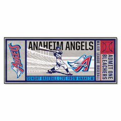 Anaheim Angels Ticket Runner Rug - 30in. x 72in. 1997 Retro Logo - Anaheim Angels
