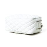 Mini Quilted Crossbody Bag, White - Classy Leather Bags - Flyclothing LLC