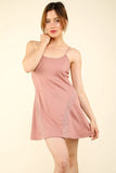 VERY J Mesh Detail Tennis Mini Active Dress with Shorts Inside - Trendsi
